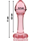 SERIE NEBULA DE IBIZA - PLUG ANAL MODELO 2 CRISTAL BOROSILICATO TRANSPARENTE 11 CM -O- 3,5 CM
